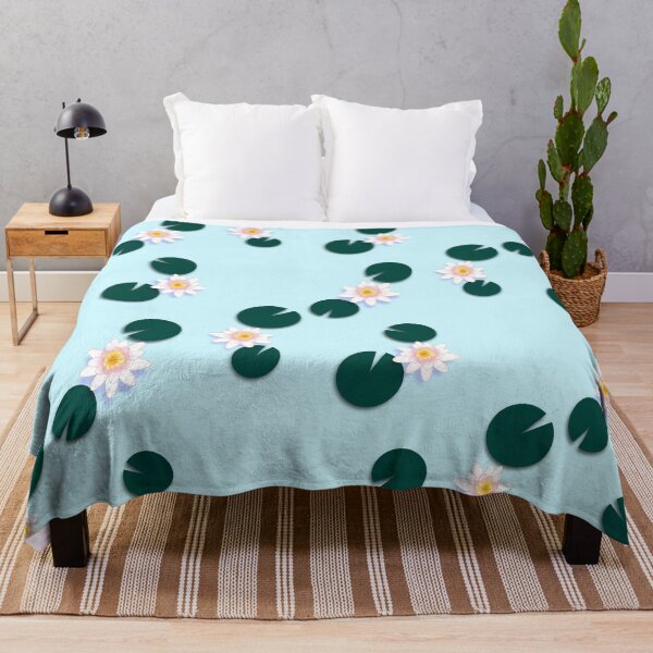 Item preview, Waterlilly Pond, water lillies and Lilly pads designed and sold by Tigerlilly Designs.