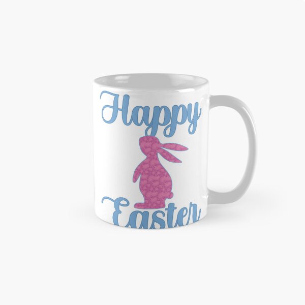 Aperçu de l'œuvre Joyeuses Pâques : élégant lapin en dentelle florale rose vif créée et vendue par FaeryNuff.
