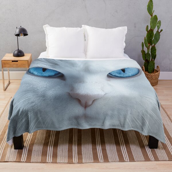 Item preview, White cat with blue eyes designed and sold by FluffyGallery.