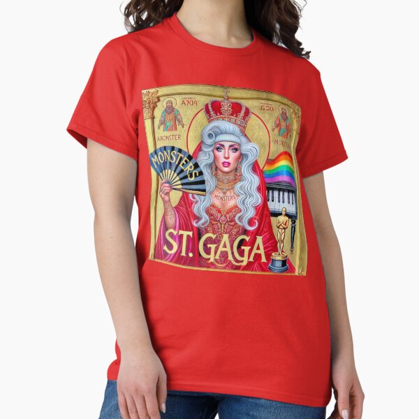 Vista previa del artículo con la obra «Santa Lady Gaga», diseñado y vendido por CMooreWorx.