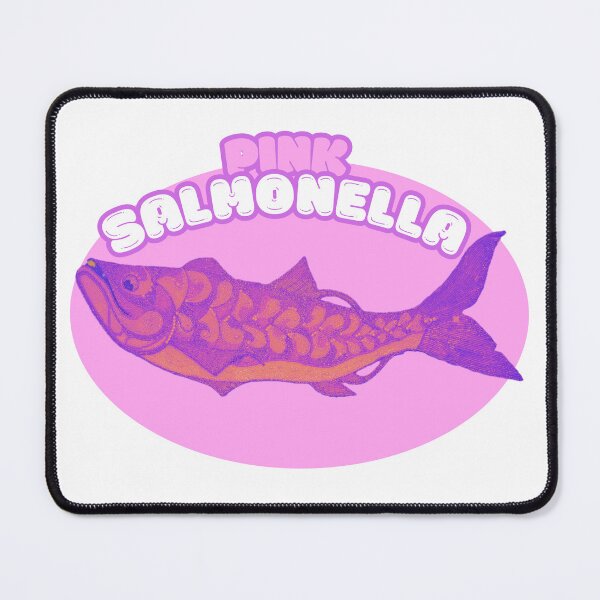 Item preview, Pink Salmonella whimsical fish art designed and sold by Linklandiya.