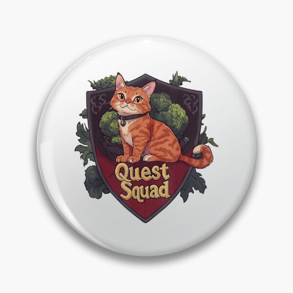Item preview, Quest Fantasy Squad Broccoli Funny Cat Cute Retro designed and sold by FantasyFablesC.