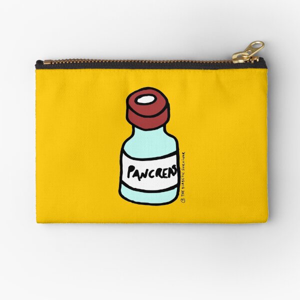 Type 1 Diabetes: Diabetic Insulin Vial Pancreas Zipper Pouch
