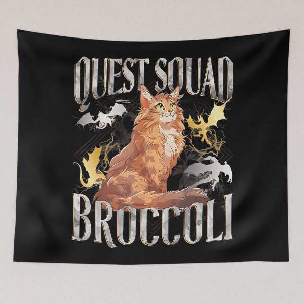 Item preview, Quest Fantasy Squad Broccoli Funny Cat Cute designed and sold by FantasyFablesC.
