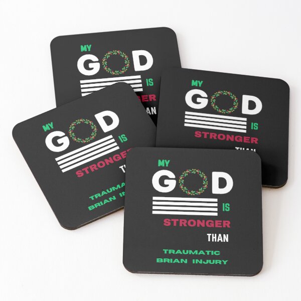 Item preview, My God Is Stronger Than Traumatic Brian Injury Awareness  designed and sold by FestivityFinds.