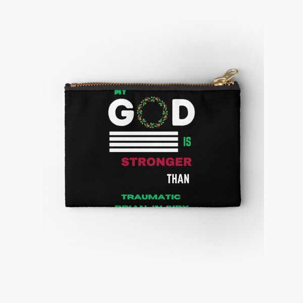 Item preview, My God Is Stronger Than Traumatic Brian Injury Awareness  designed and sold by FestivityFinds.