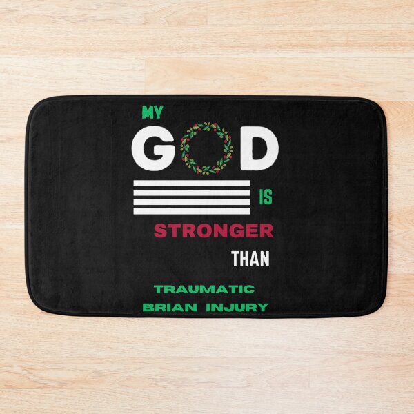 Item preview, My God Is Stronger Than Traumatic Brian Injury Awareness  designed and sold by FestivityFinds.