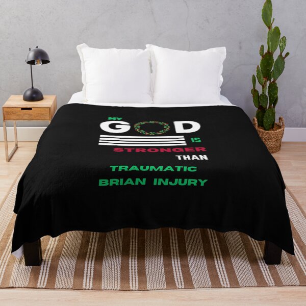 Item preview, My God Is Stronger Than Traumatic Brian Injury Awareness  designed and sold by FestivityFinds.