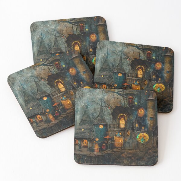 Item preview, Enchanted Forest Dwellings designed and sold by NeoNebulaArt.