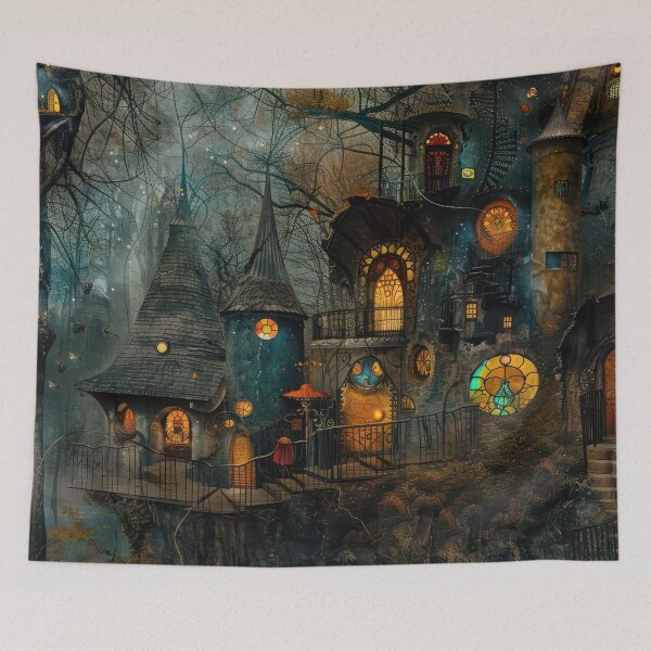 Item preview, Enchanted Forest Dwellings designed and sold by NeoNebulaArt.