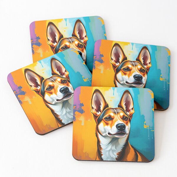 Item preview, Vibrant Basenji Portait Dog. Pet Dog Lover designed and sold by kakarikihill.