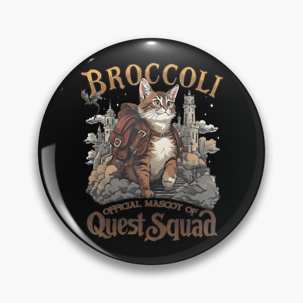 Item preview, Quest Fantasy Squad Broccoli Funny Cat Fantasy Book Bookish designed and sold by FantasyFablesC.