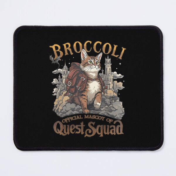 Item preview, Quest Fantasy Squad Broccoli Funny Cat Fantasy Book Bookish designed and sold by FantasyFablesC.