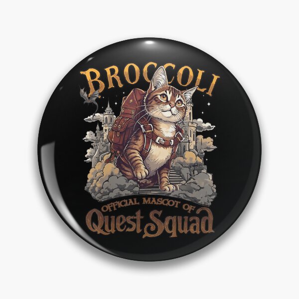 Item preview, Quest Fantasy Squad Broccoli Funny Cat Fantasy Book designed and sold by FantasyFablesC.
