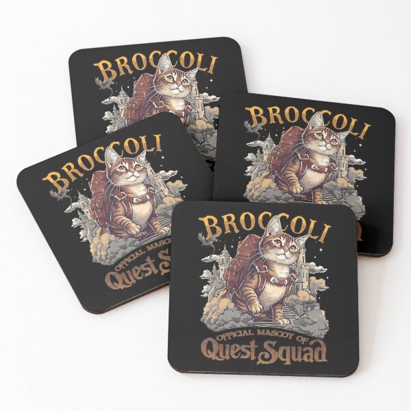 Item preview, Quest Fantasy Squad Broccoli Funny Cat Fantasy Book designed and sold by FantasyFablesC.