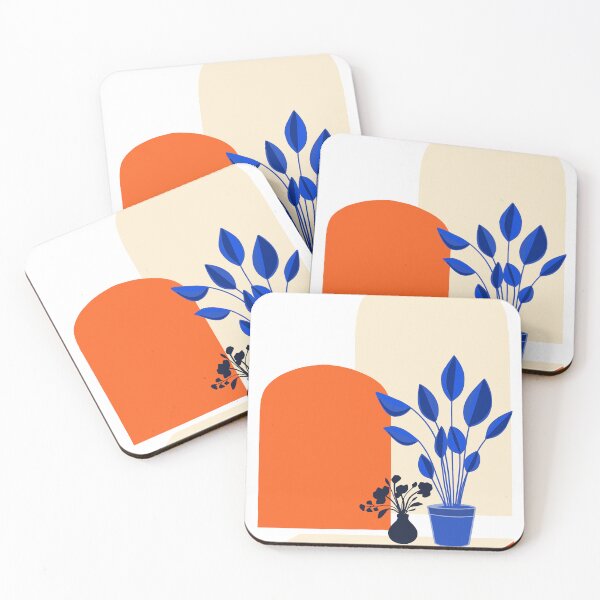 Item preview, Bohemian Window Seat, Abstract Minimal Architecture, Eclectic Shapes Botanical House Plants designed and sold by 83oranges.com.