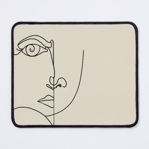Item preview, Looking Back : Moon Eyes, Abstract Face Line Art, Minimal Drawing Sketch People Scandinavian Neutral designed and sold by 83oranges.com.