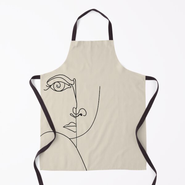 Item preview, Looking Back : Moon Eyes, Abstract Face Line Art, Minimal Drawing Sketch People Scandinavian Neutral designed and sold by 83oranges.com.