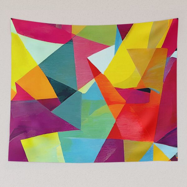 Item preview, The Abstract Bohemian, Contemporary Geometric Shapes Painting, Eclectic Colorful Maximalist Modern designed and sold by 83oranges.com.