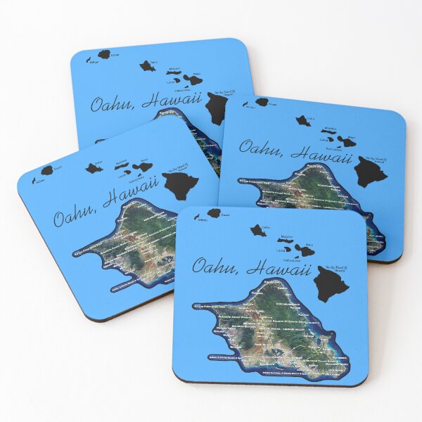 Item preview, Oahu Hawaii With Hawaiian Islands designed and sold by JamesLimborg.