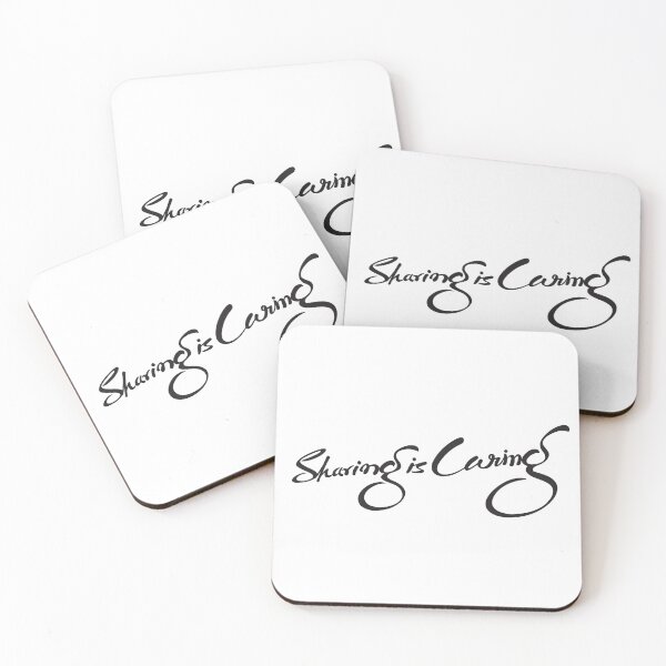 Item preview, Sharing is Caring Cursive Handwriting Black Lettering One Sentence Style designed and sold by Wiggly Lines.