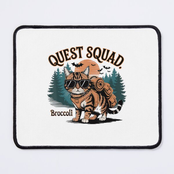 Item preview, Quest Fantasy Squad Broccoli Funny Cat Meme designed and sold by FantasyFablesC.