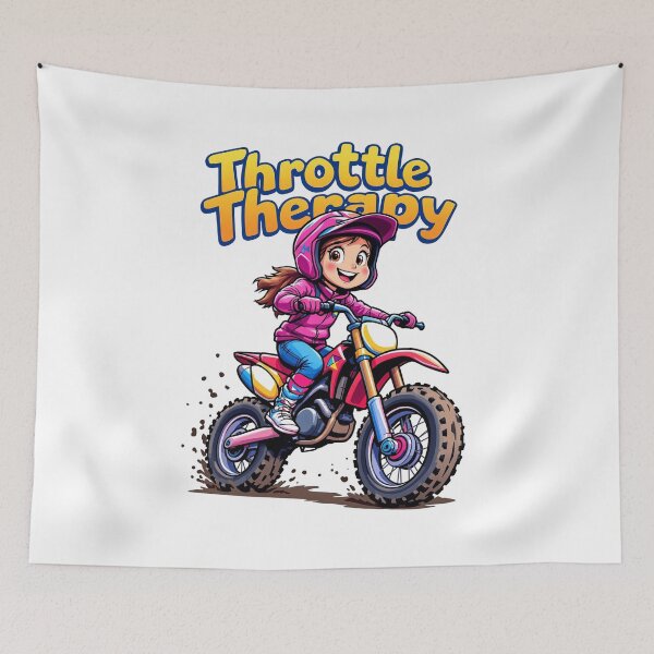 Item preview, Throttle Therapy! Girl / Female / Woman Dirt Biker, Tomboy, Motorcycle designed and sold by GerrysShoppe.