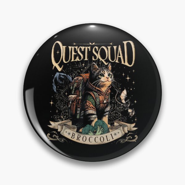 Item preview, Quest Fantasy Squad Broccoli Funny Cat Vintage Funny designed and sold by FantasyFablesC.