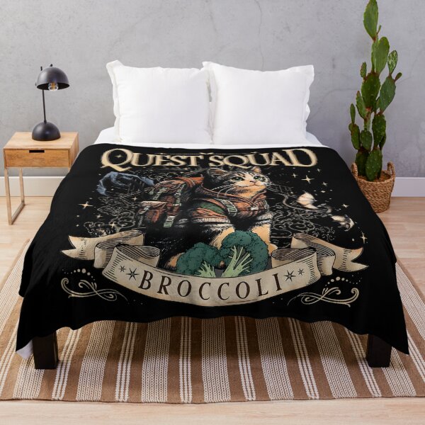 Item preview, Quest Fantasy Squad Broccoli Funny Cat Vintage Funny designed and sold by FantasyFablesC.