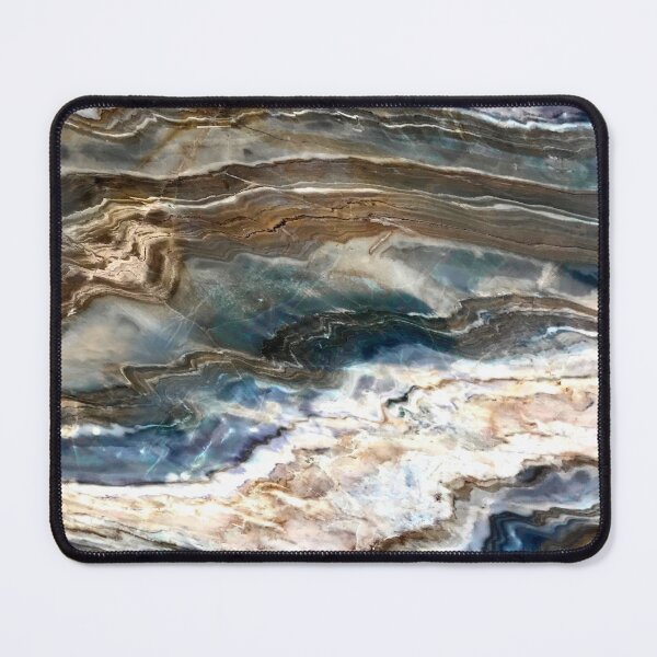 Item preview, Blue, White And Cinnamon Brown (Faux) Marble Art designed and sold by DEC02.