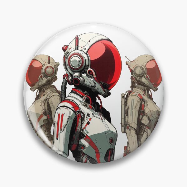 Artikelvorschau, Futuristische Astronauten – Sci-Fi-Konzeptkunst mit rot getönten Helmen entworfen und verkauft von arttiisens.