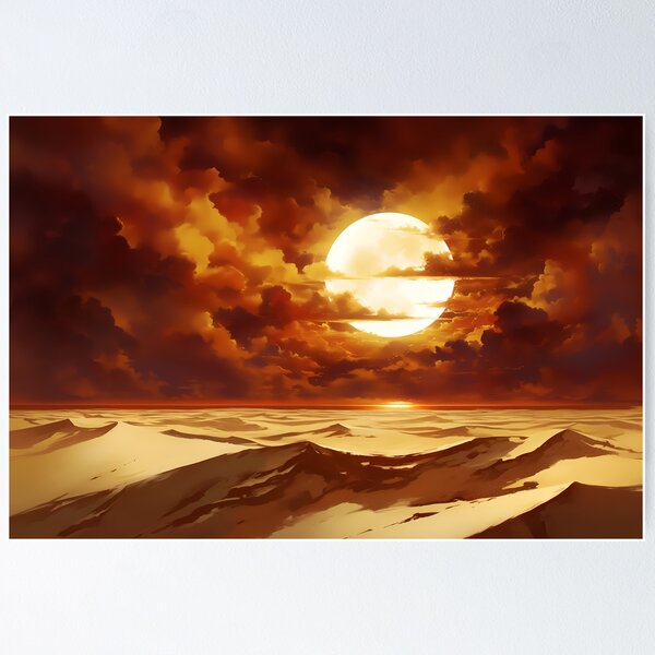 Item preview, Moon Over the Desert designed and sold by MakikoShop.