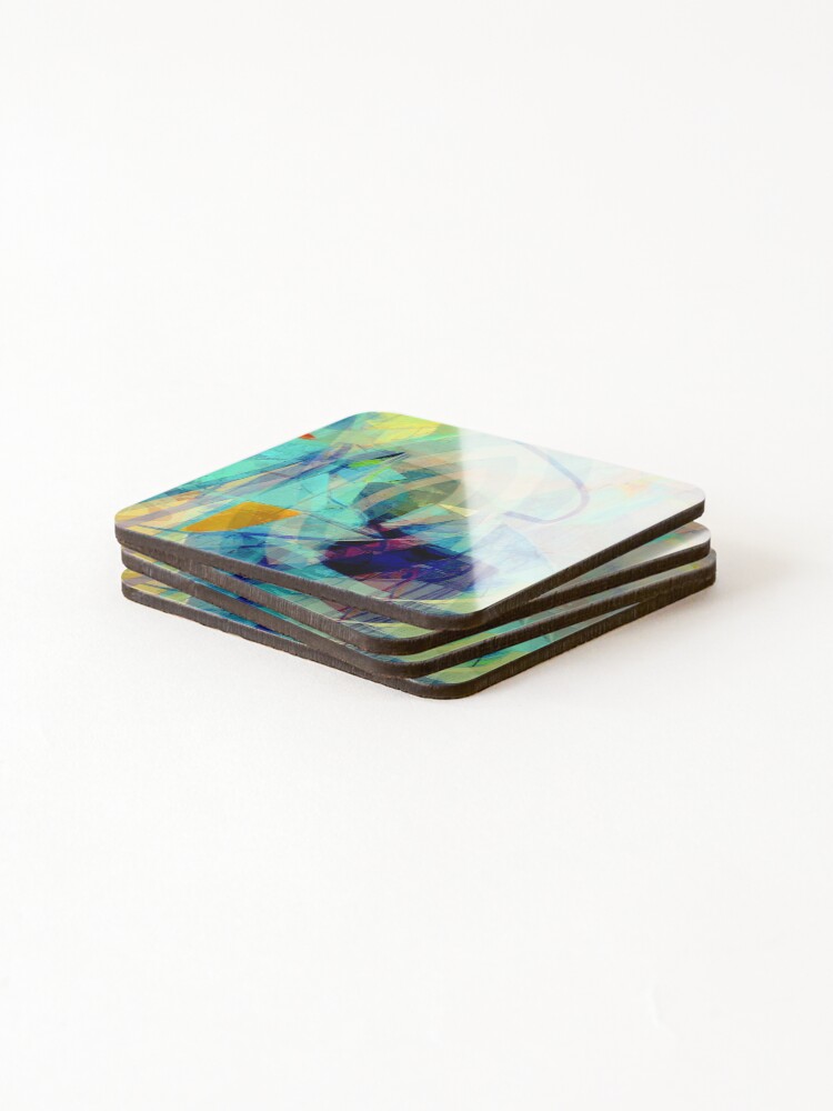 Thumbnail 4 of 5, Coasters (Set of 4), Abstract Movement designed and sold by ViaARTfactory.