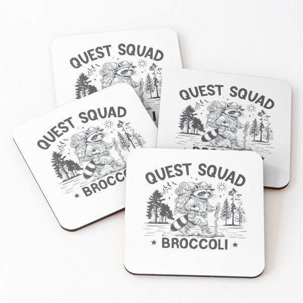 Item preview, Quest Fantasy Squad Broccoli Funny Raccoon designed and sold by FantasyFablesC.