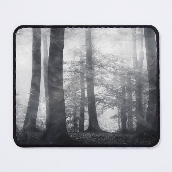 Item preview, Misty Forest In Black And White designed and sold by Dyrk Wyst Redbubble Shop.