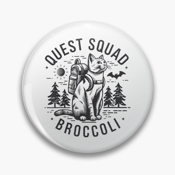 Item preview, Quest Fantasy Squad Broccoli Vintage Funny Cat designed and sold by FantasyFablesC.