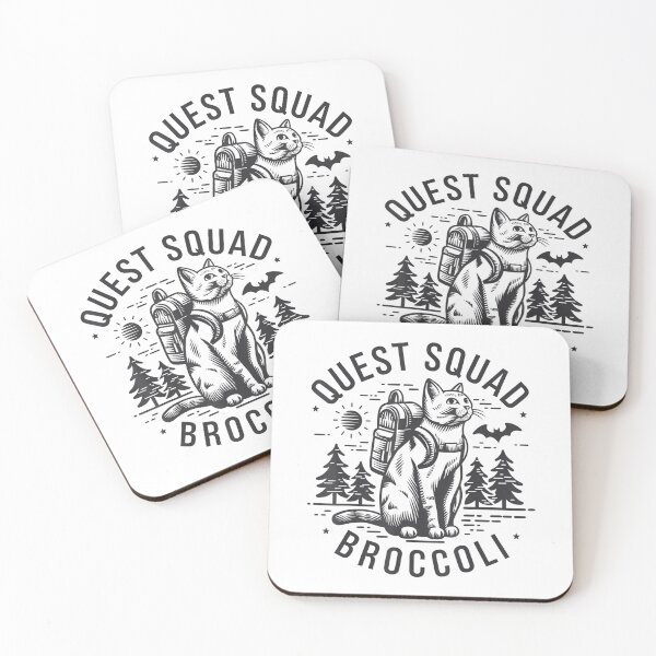 Item preview, Quest Fantasy Squad Broccoli Vintage Funny Cat designed and sold by FantasyFablesC.