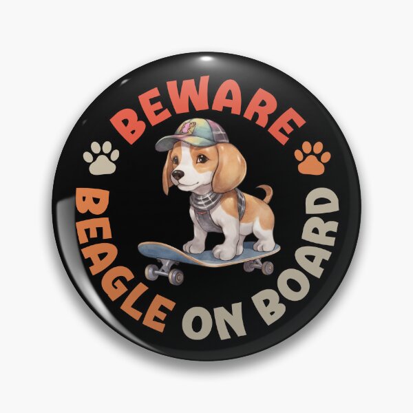 Item preview, Beagle On Board Funny Skateboard Rider English Dog designed and sold by eclecTEEq.