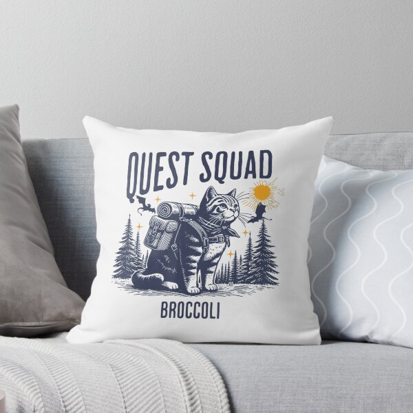 Item preview, Quest Squad Broccoli Fantasy Funny Cat designed and sold by FantasyFablesC.