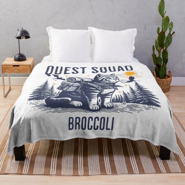 Item preview, Quest Squad Broccoli Fantasy Funny Cat designed and sold by FantasyFablesC.