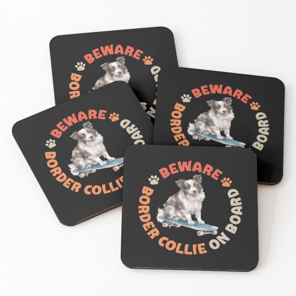 Item preview, Border Collie On Board Funny Skateboard Rider Scottish Dog designed and sold by eclecTEEq.