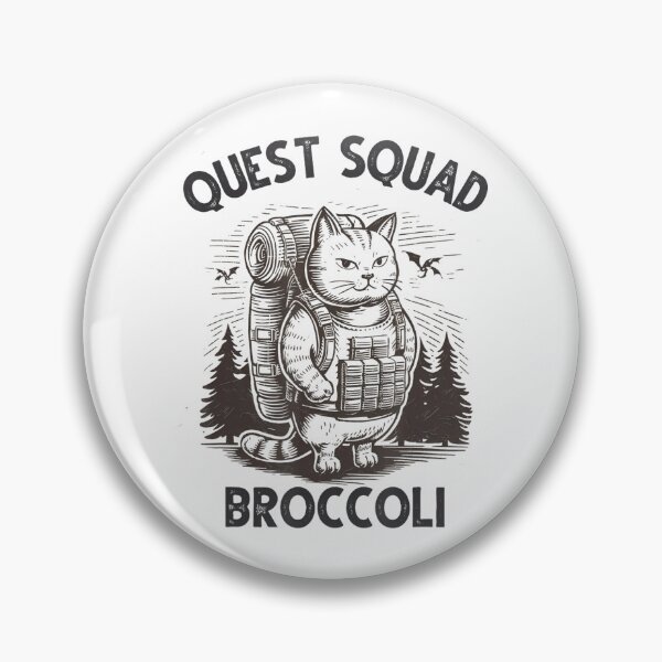 Item preview, Quest Squad Broccoli Funny Cat Cute designed and sold by FantasyFablesC.