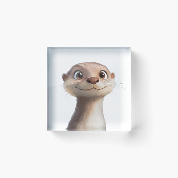 Item preview, Adorable Otter Portrait designed and sold by NicolasGlowArt.