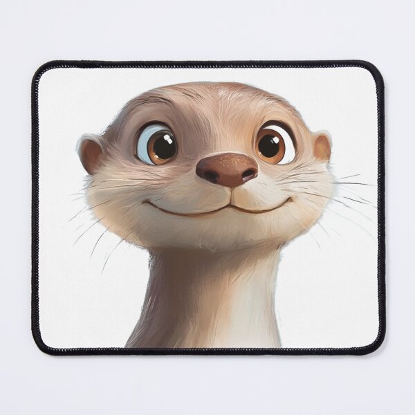 Item preview, Adorable Otter Portrait designed and sold by NicolasGlowArt.
