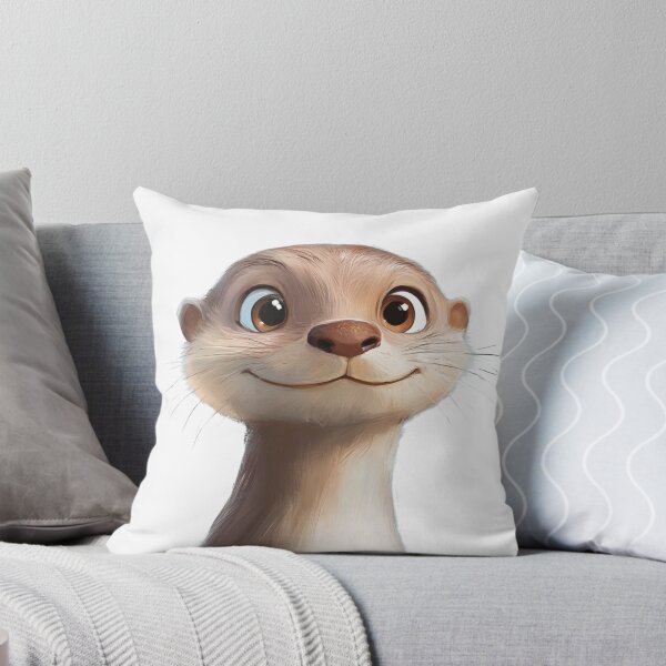 Item preview, Adorable Otter Portrait designed and sold by NicolasGlowArt.