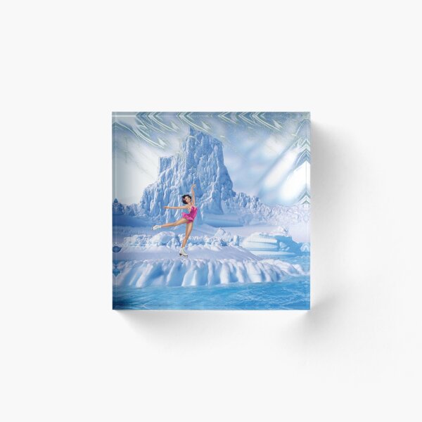 Item preview, Hot Girl Skating on Ice Mountain – Retro Aesthetic Winter Vibes designed and sold by GraphixKing999.
