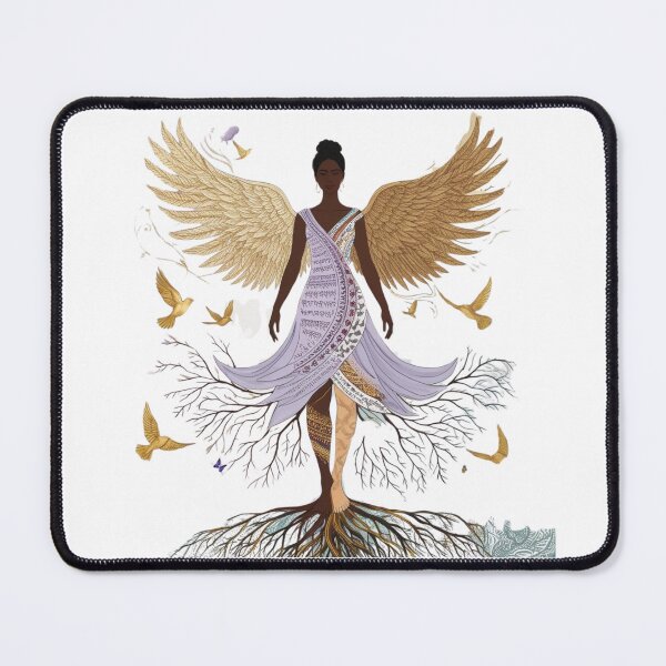Item preview, Golden Winged Goddess – Strength & Divinity designed and sold by DehatiCanvas.