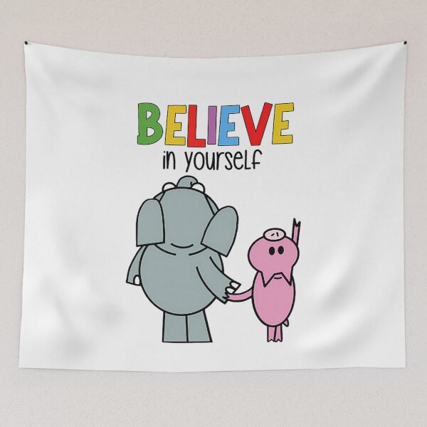 Item preview, Funny Men Girls Boys Believe In Yourself Elephant Piggie Pigeon Secret Vintage Photograp designed and sold by EdgarCollier.
