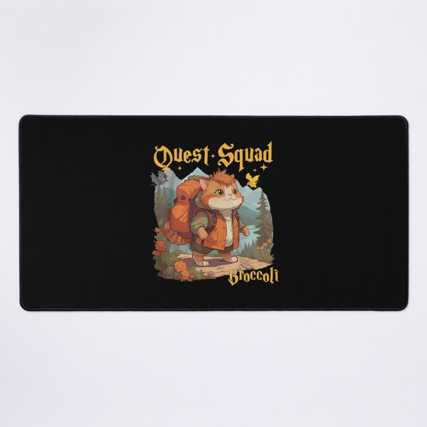 Item preview, Retro Quest Fantasy Squad Broccoli Funny Cat designed and sold by FantasyFablesC.