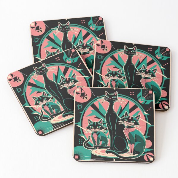 Item preview, 3 Retro Atomic Cats designed and sold by Tamas Das.